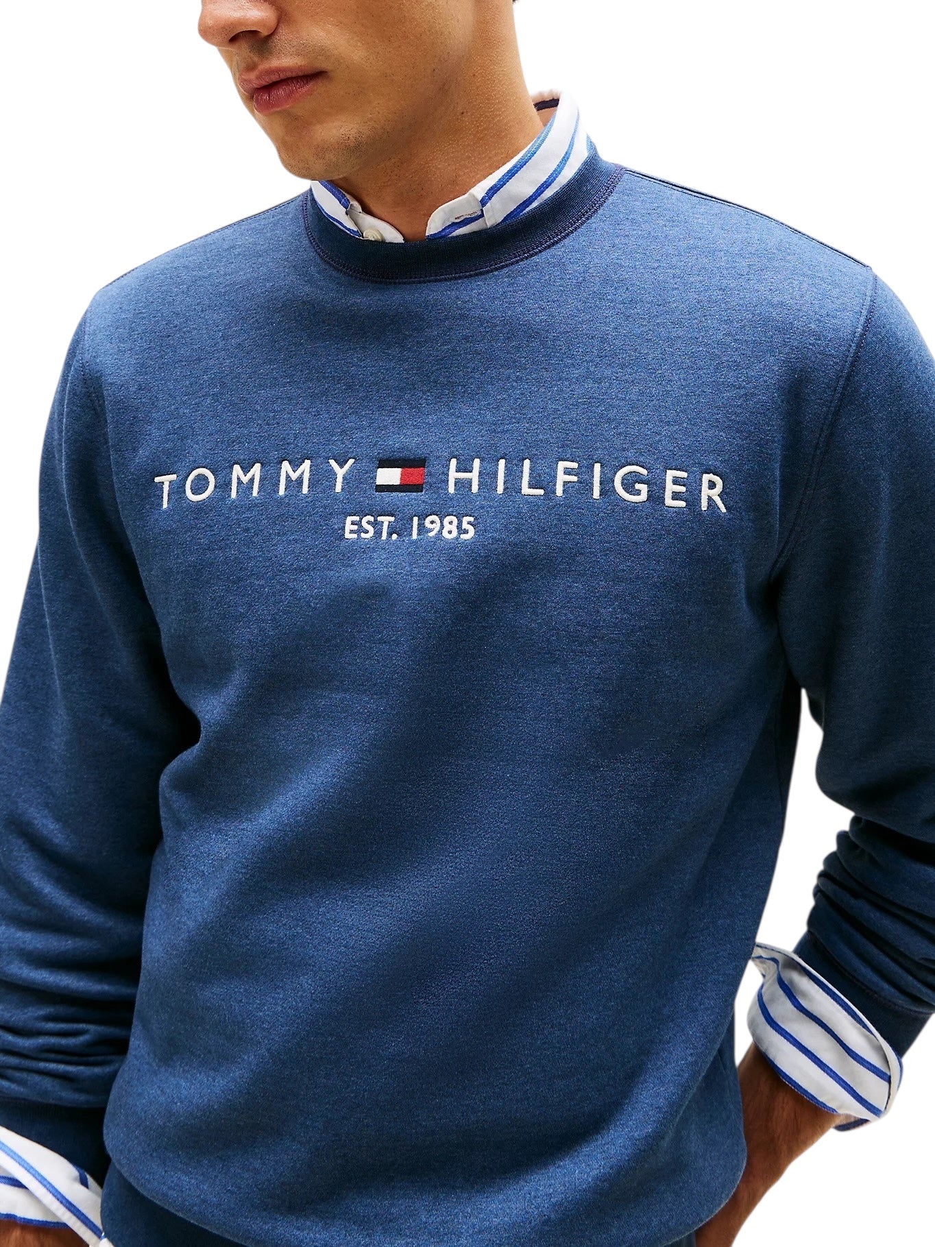Tommy Hilfiger Logo Embroidery Flex Fleece Sweatshirt