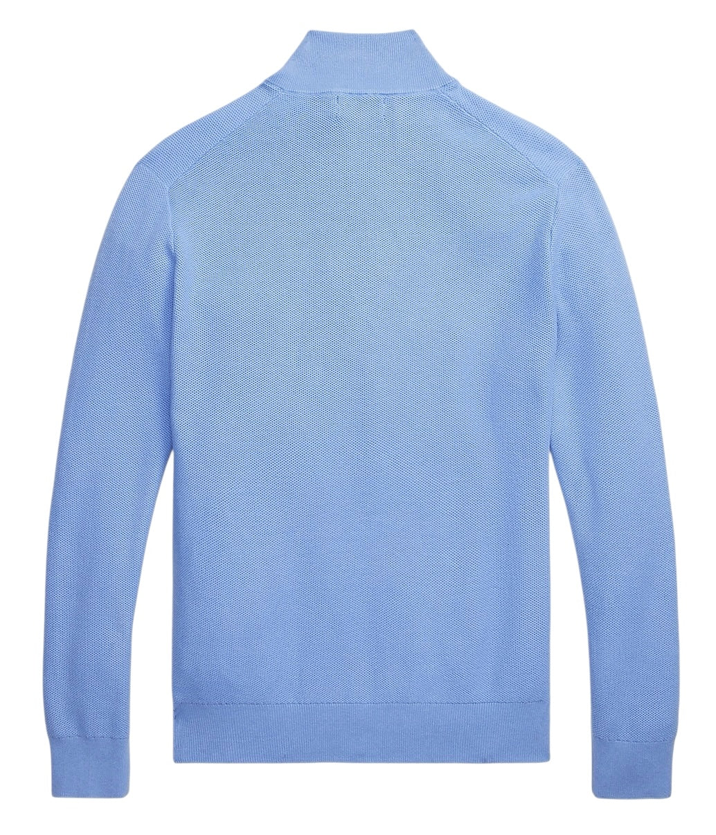 Polo Ralph Lauren Mesh-Knit Cotton Quarter-Zip Jumper