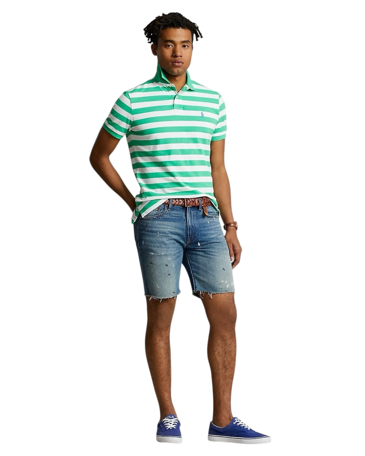 Polo Ralph Lauren Custom Slim Fit Striped Polo Shirt