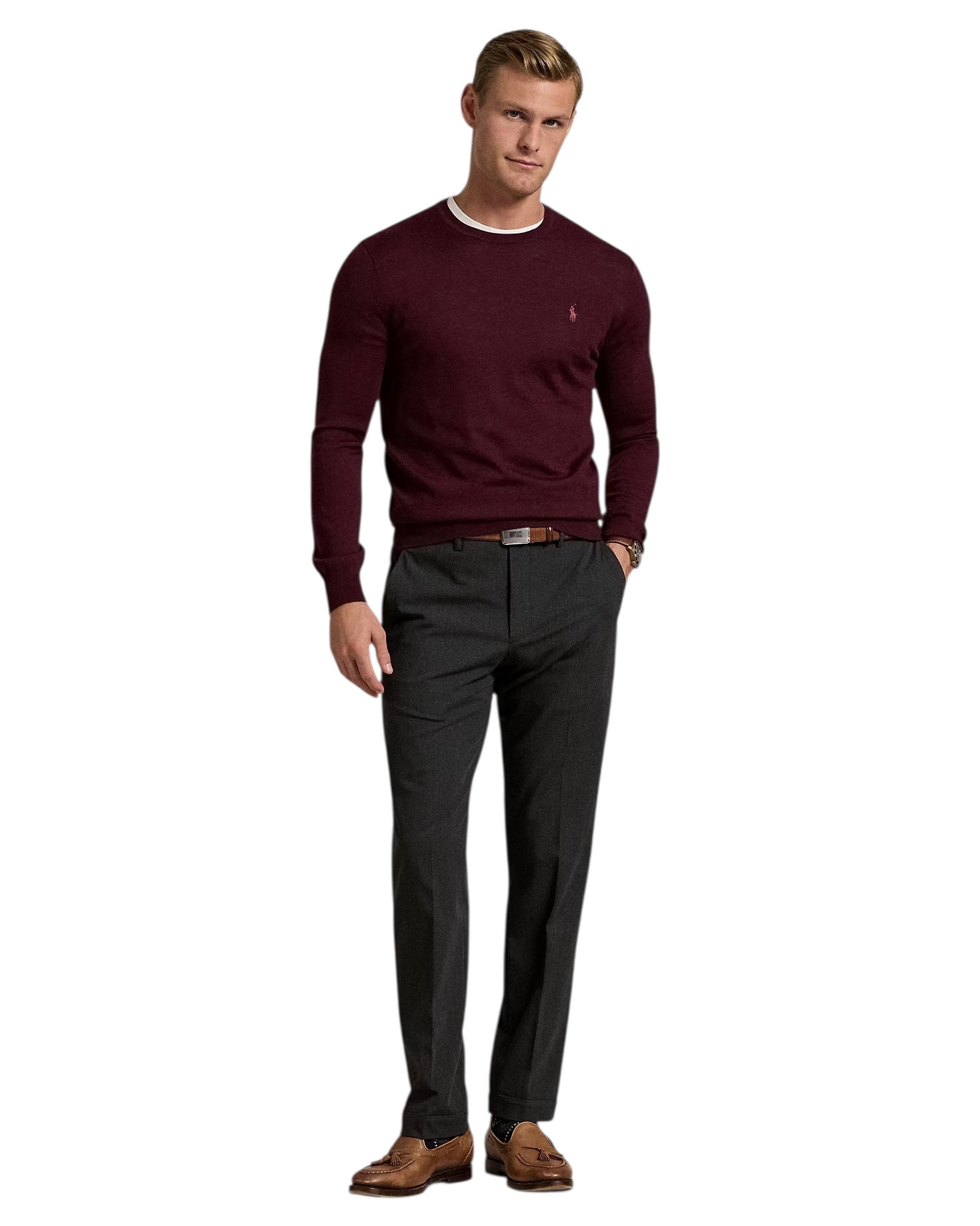 Polo Ralph Lauren Washable Wool Slim Fit Crew Neck Jumper