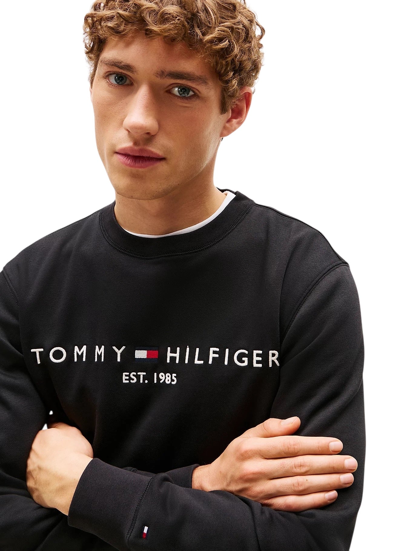Tommy Hilfiger Logo Embroidery Flex Fleece Sweatshirt