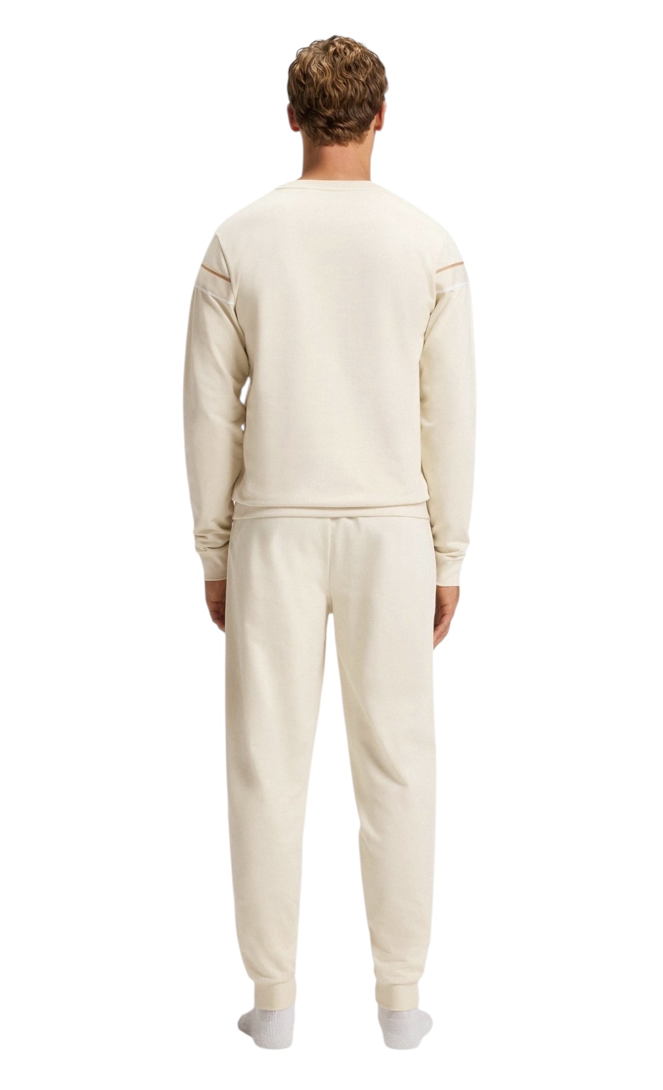 BOSS Iconic Cotton-Terry Sweatshirt With Signature Stripe