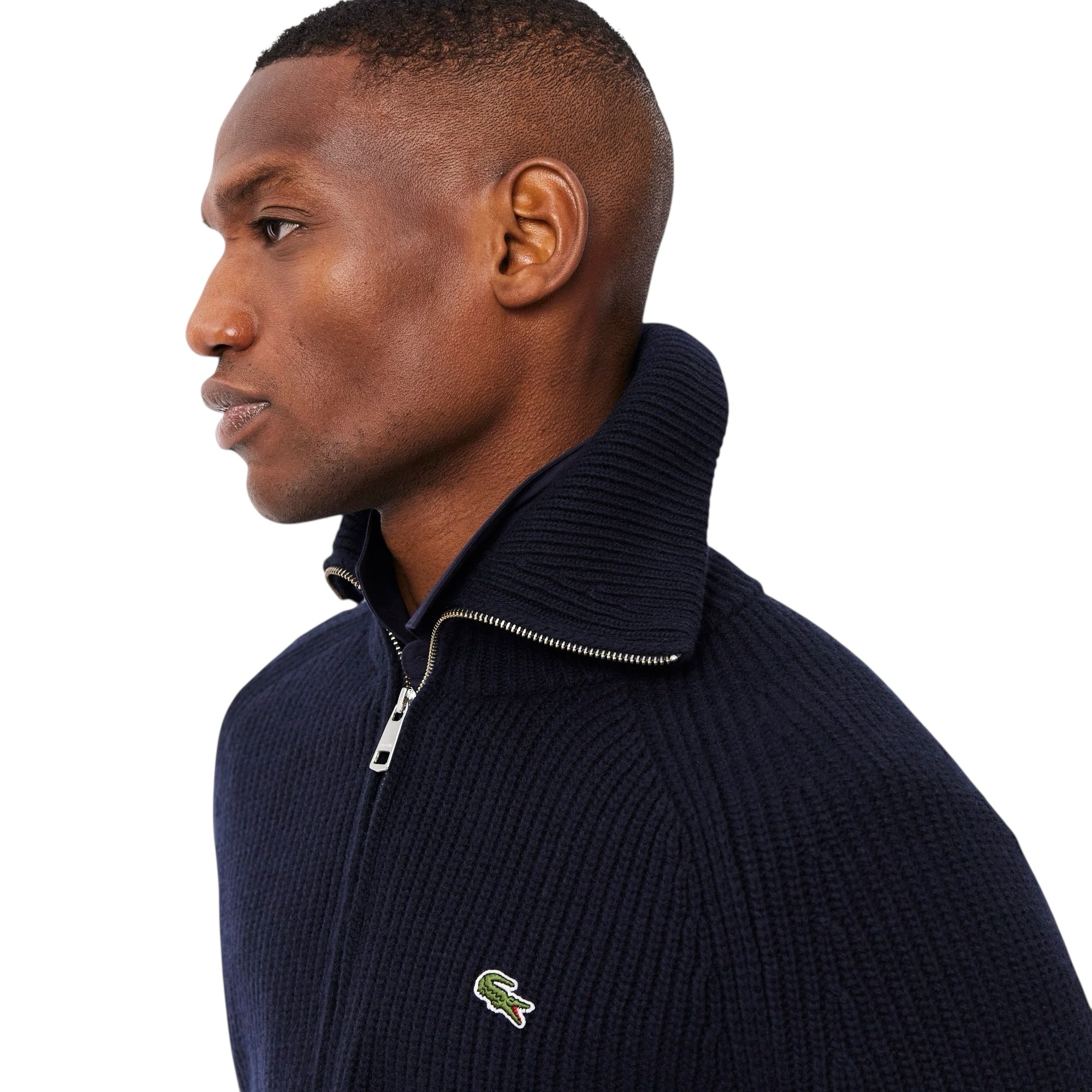 Lacoste Pure Wool High Neck Zipped Sweater