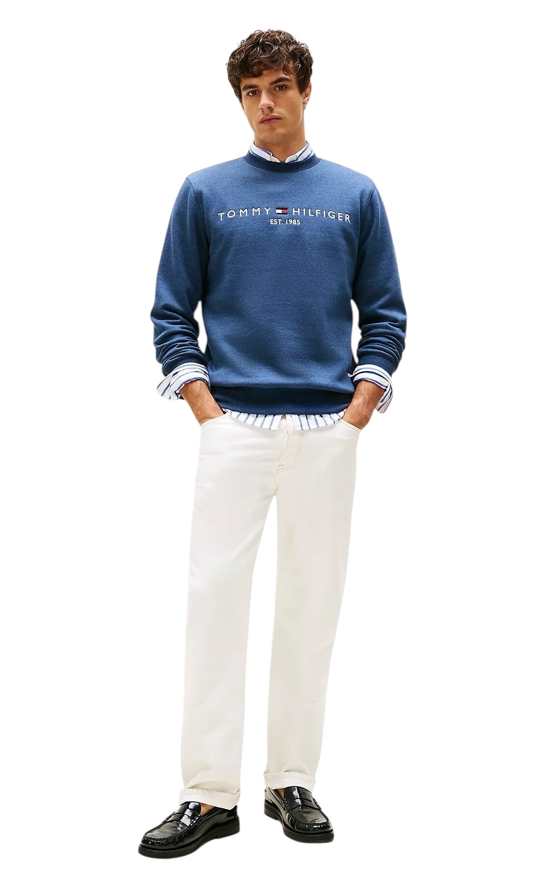 Tommy Hilfiger Logo Embroidery Flex Fleece Sweatshirt