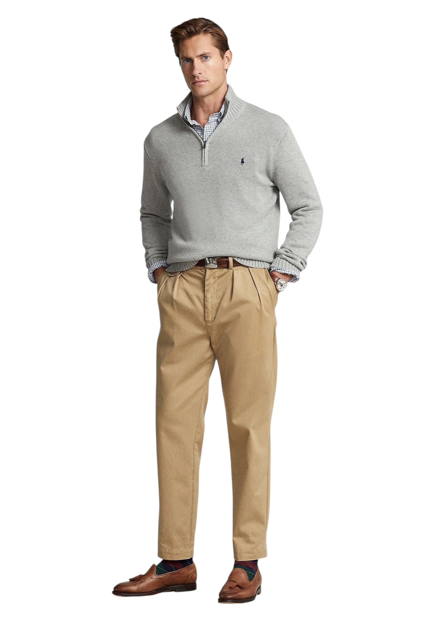 Polo Ralph Lauren Cotton Quarter-Zip Mockneck Jumper