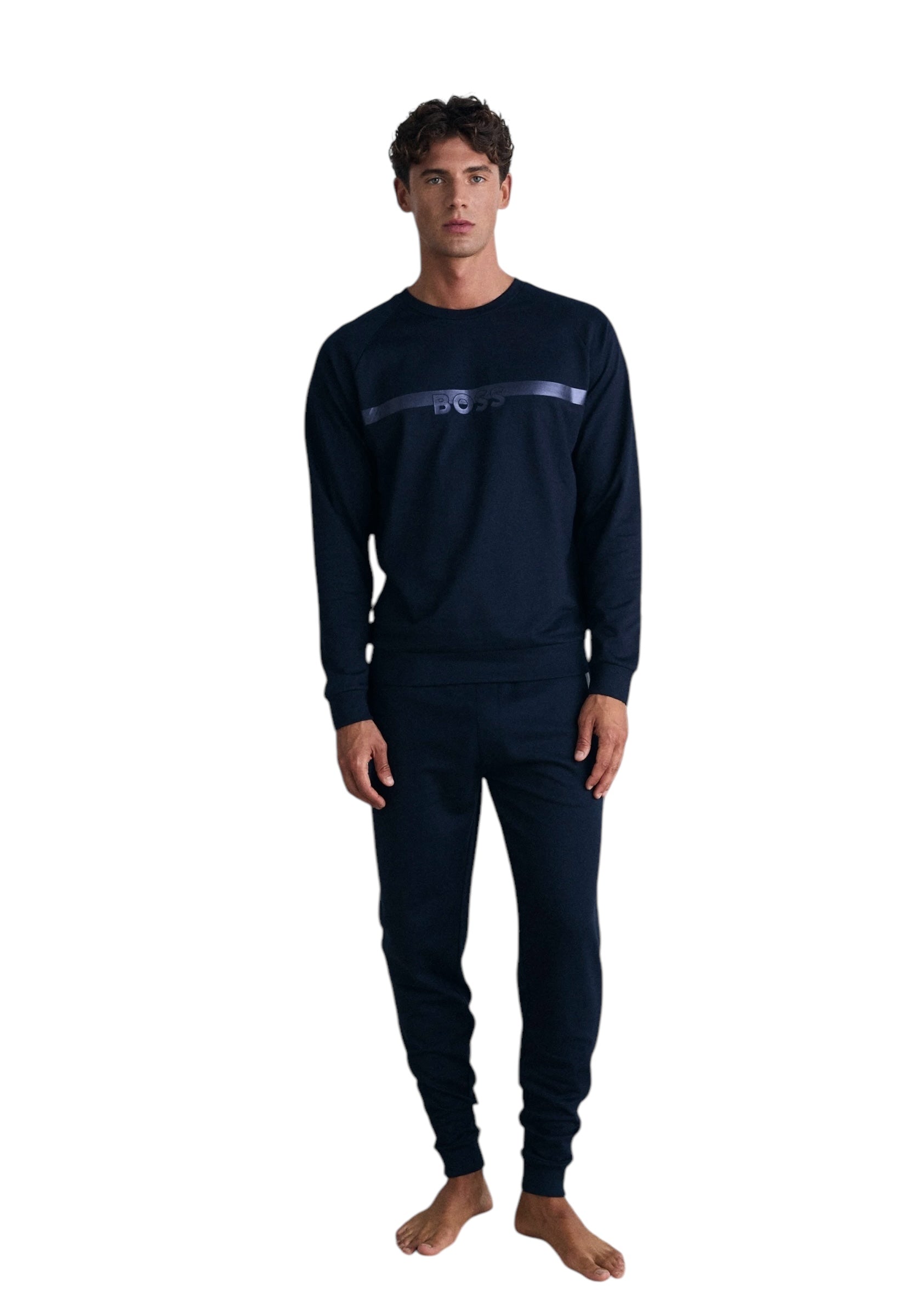 BOSS Authentic Logo Print Cotton Jersey Sweatshirt