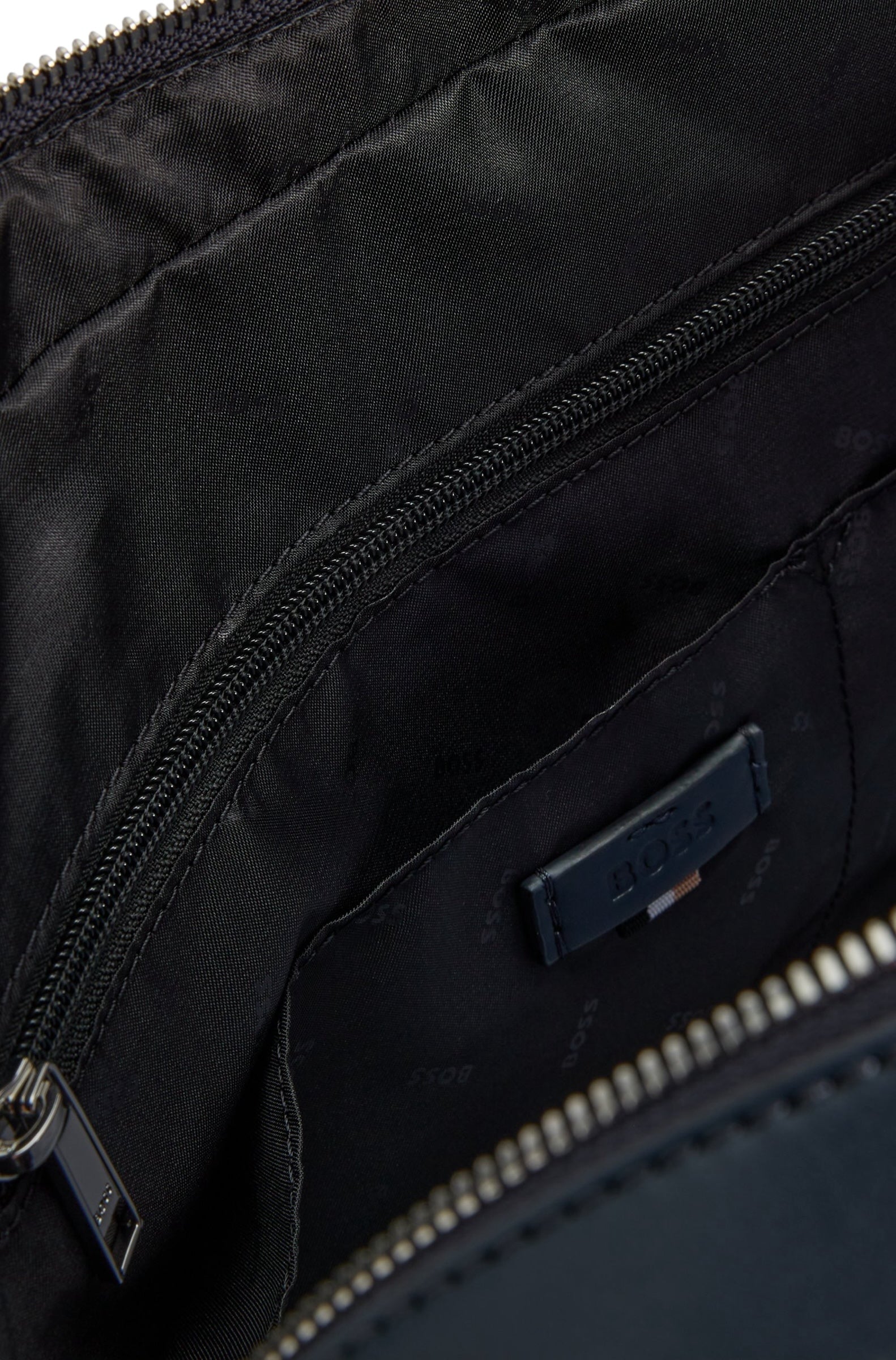 BOSS Ray S Faux Leather Document Case With Textured Trim