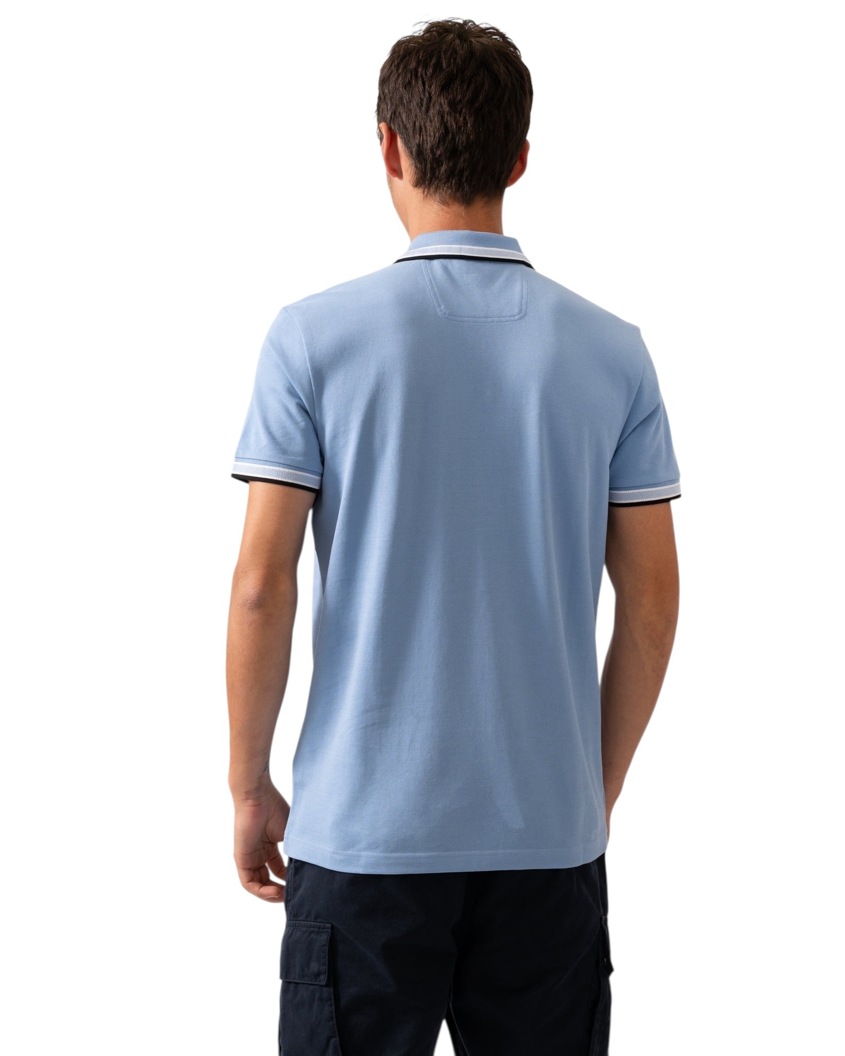 BOSS Paddy Cotton-Piqué Paddy Polo Shirt With Contrast Logo