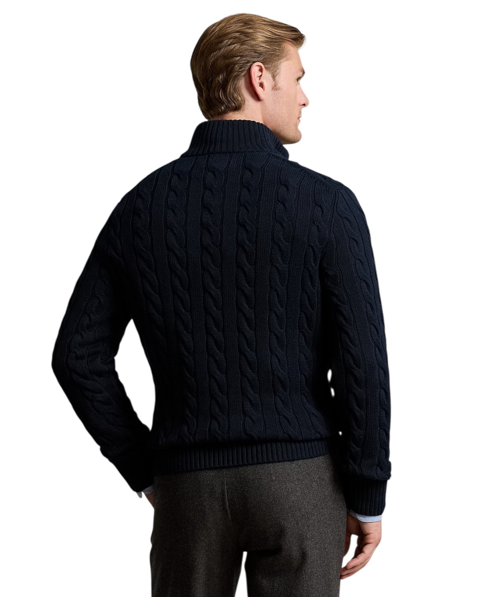 Polo Ralph Lauren Cable Knit Cotton Quarter-Zip Jumper