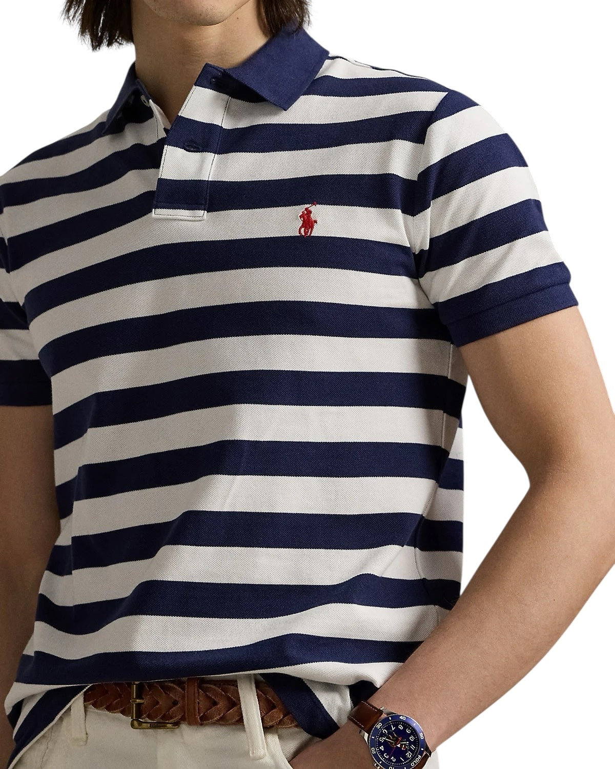 Polo Ralph Lauren Custom Slim Fit Striped Polo Shirt