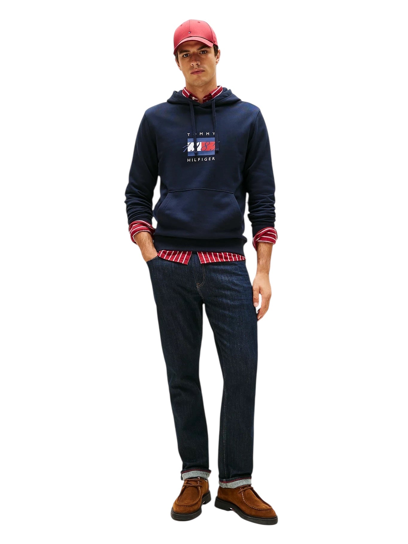 Tommy Hilfiger Flag Graphic Drawstring Hoody