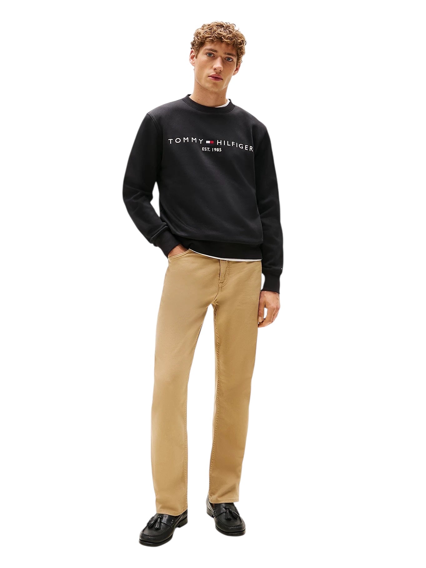 Tommy Hilfiger Logo Embroidery Flex Fleece Sweatshirt