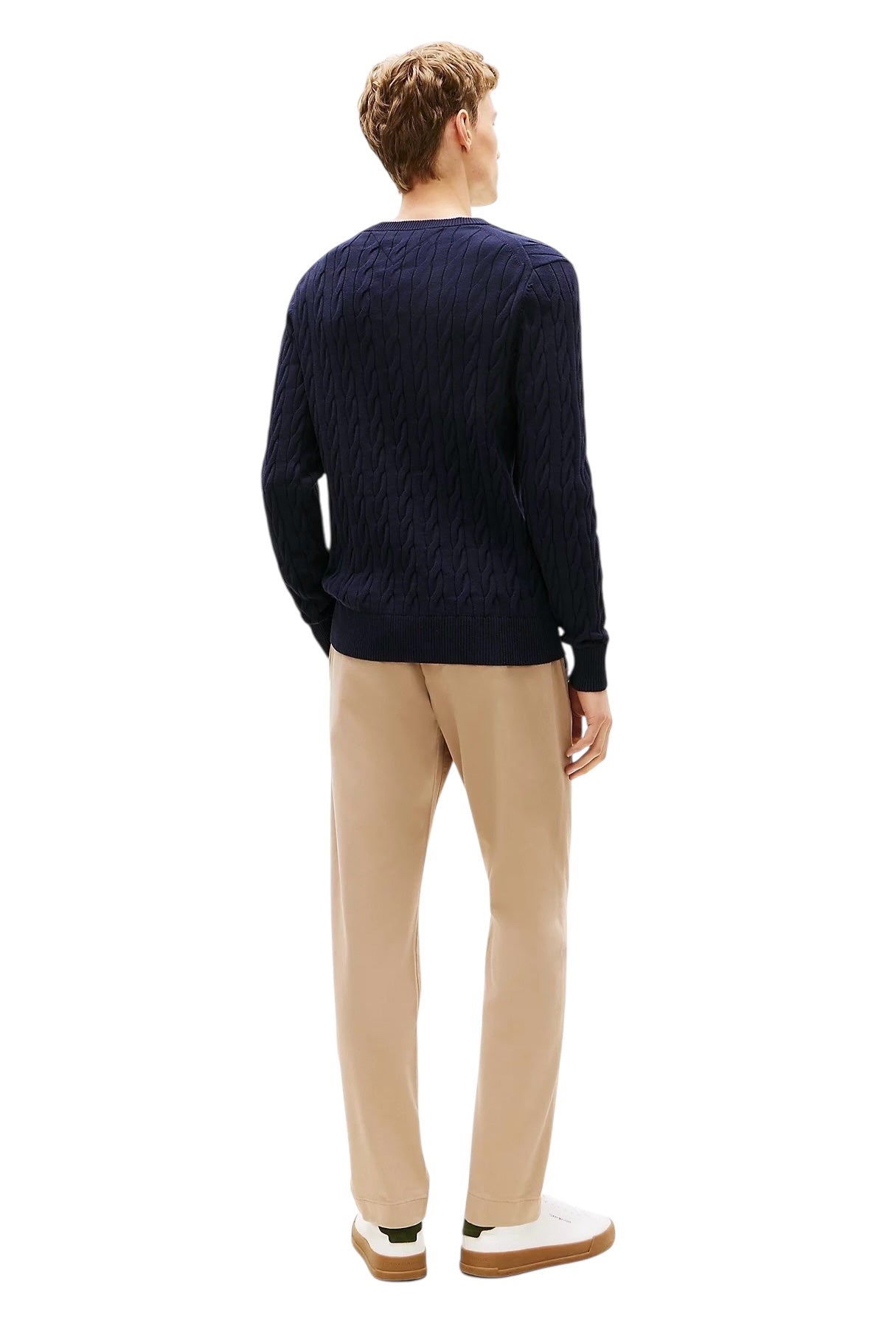 Tommy Hilfiger Flag Embroidery Cable Knit Jumper