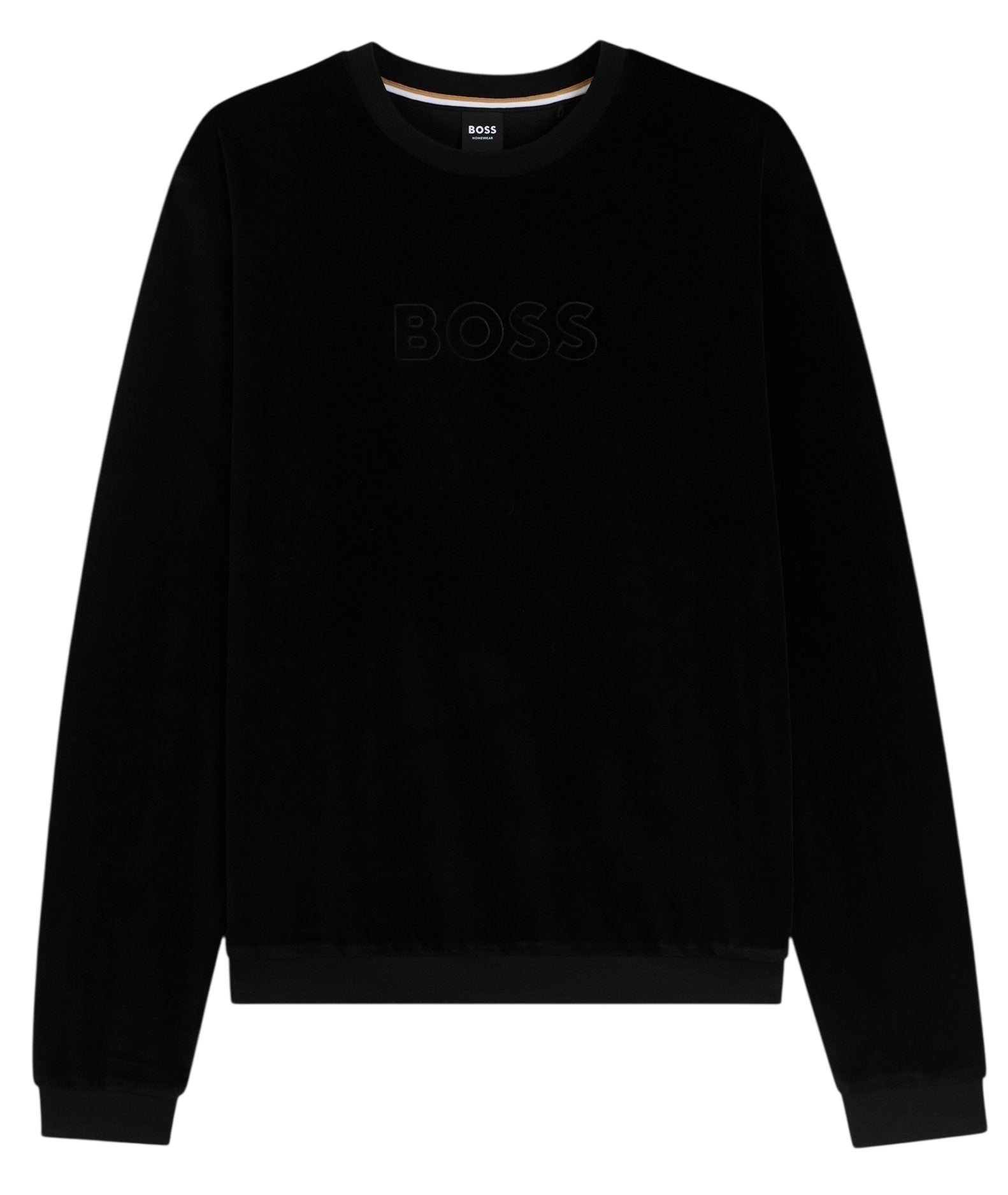 BOSS Velour Cotton-Blend Sweatshirt With Embroidered Logo