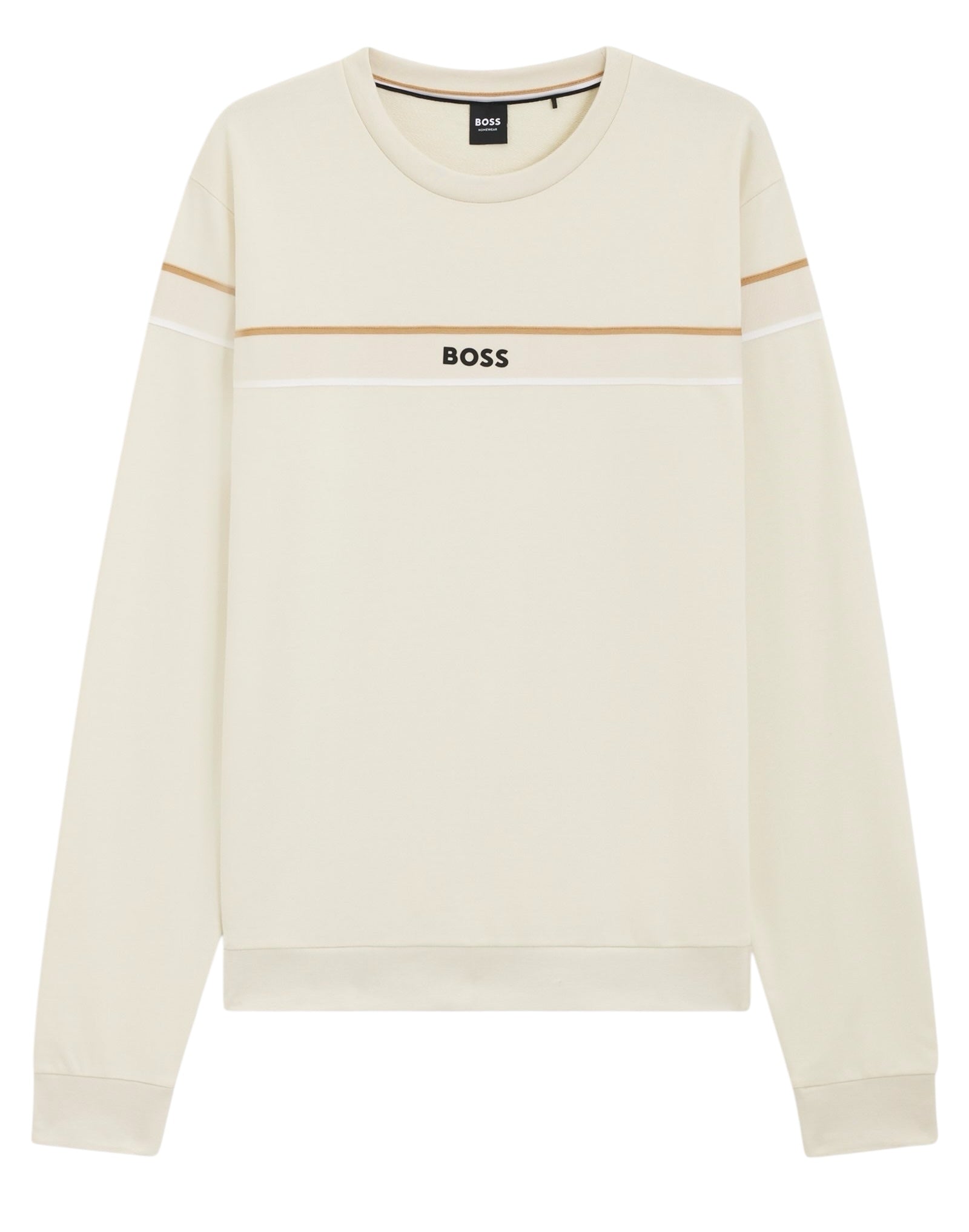BOSS Iconic Cotton-Terry Sweatshirt With Signature Stripe