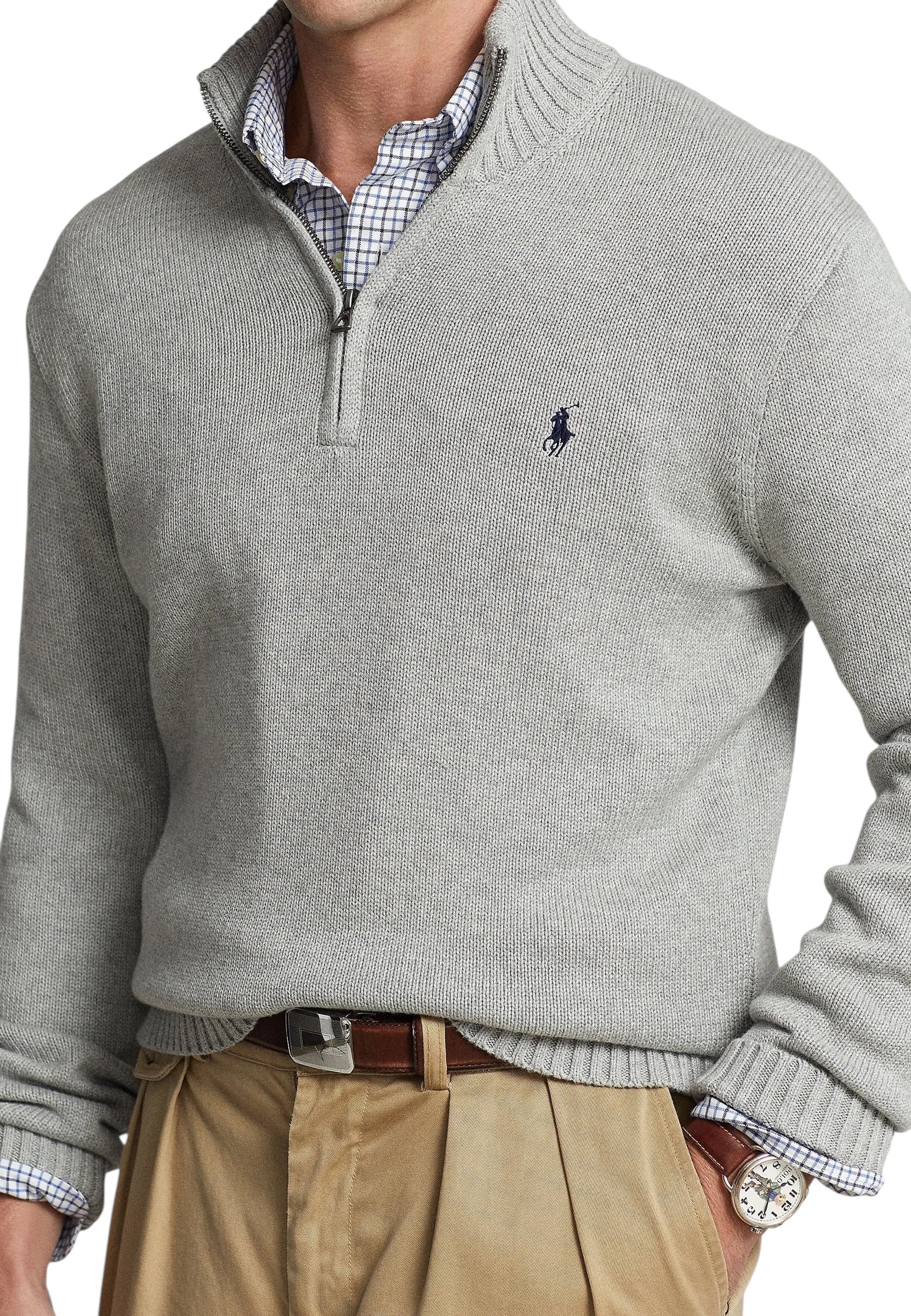 Polo Ralph Lauren Cotton Quarter-Zip Mockneck Jumper