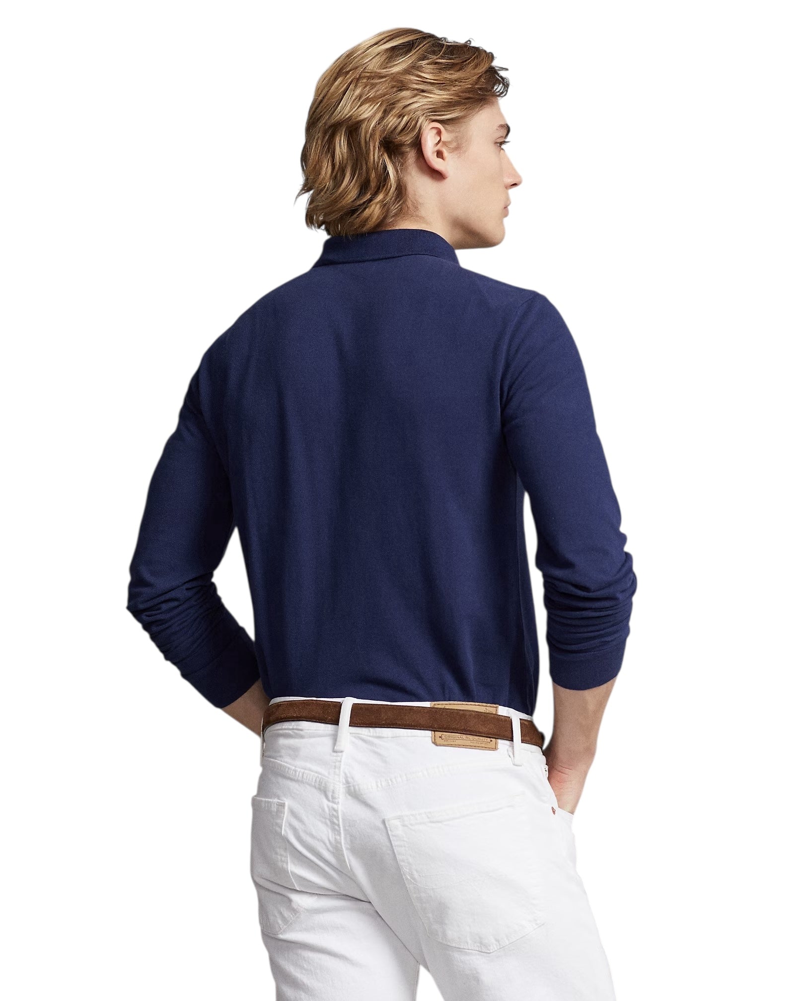 Polo Ralph Lauren Slim Fit Long Sleeve Mesh Polo Shirt