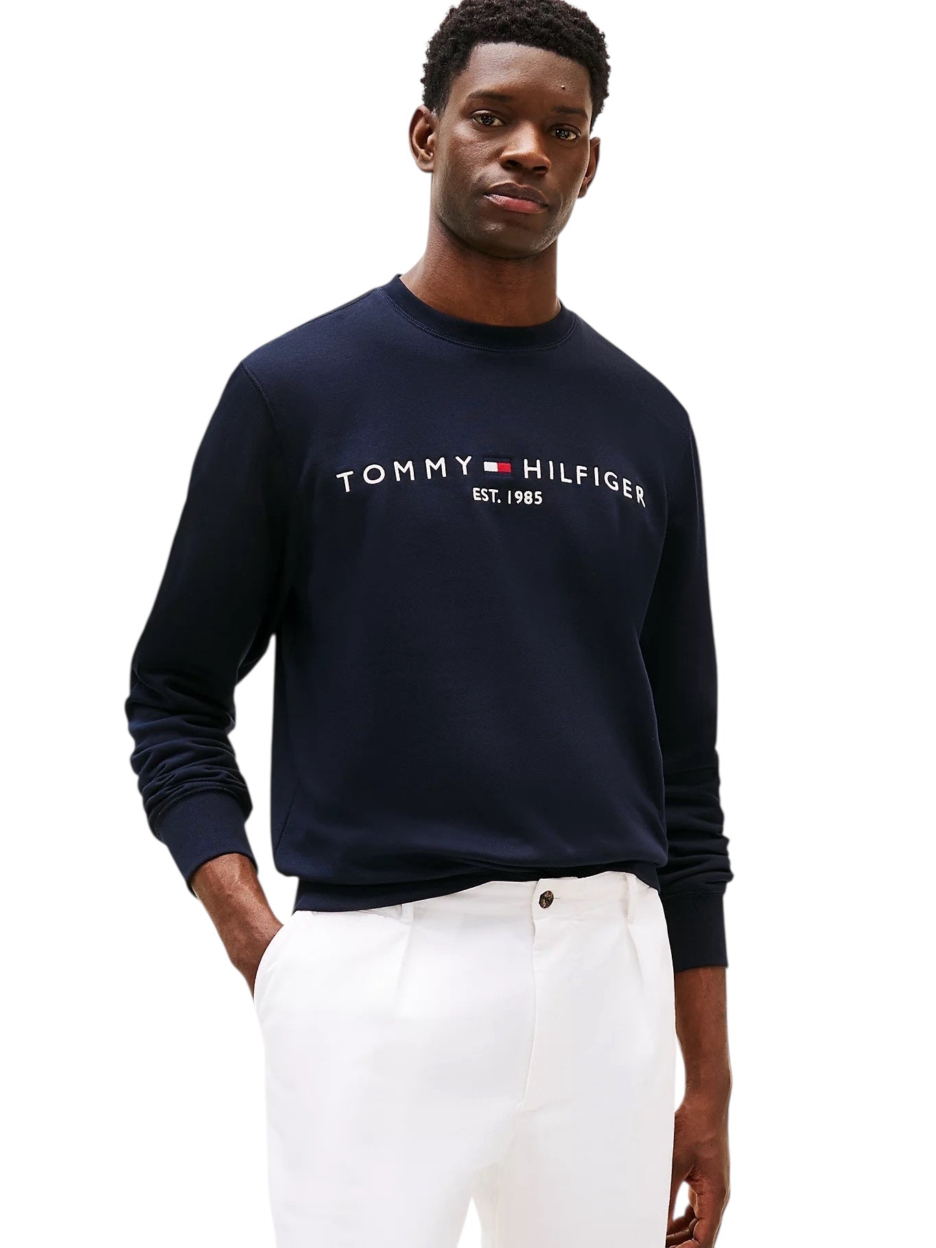 Tommy Hilfiger Logo Embroidery Flex Fleece Sweatshirt