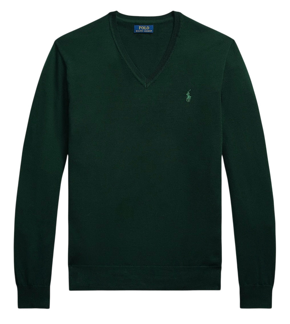 Polo Ralph Lauren Slim Fit Washable Merino Wool V-Neck Jumper