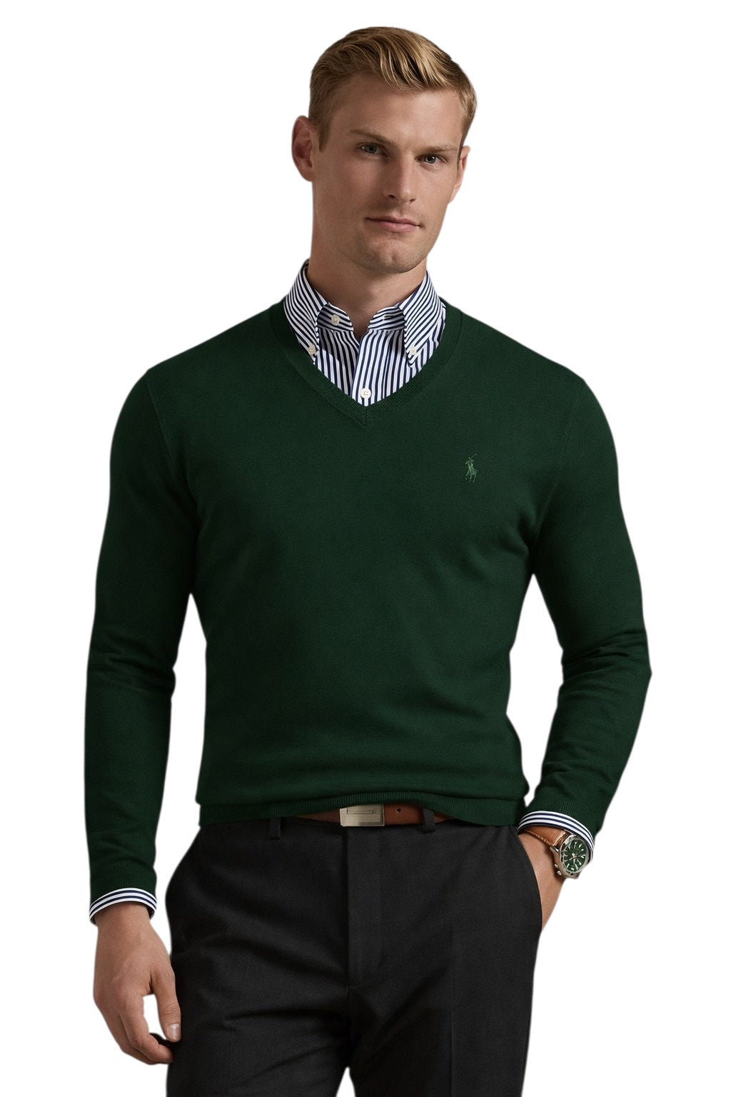 Polo Ralph Lauren Slim Fit Washable Merino Wool V-Neck Jumper