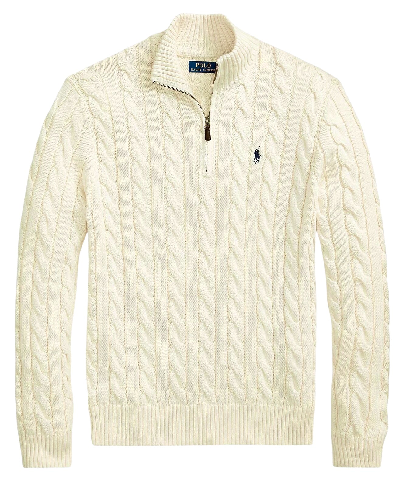 Polo Ralph Lauren Cable Knit Cotton Quarter-Zip Jumper