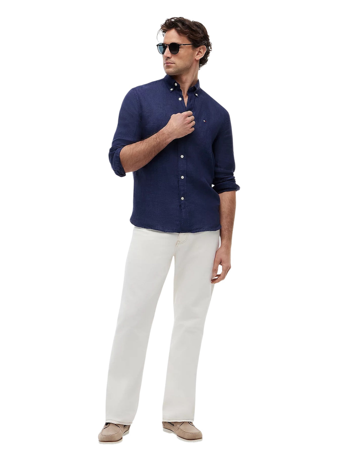 Tommy Hilfiger Regular Fit Washed Pure Linen Shirt