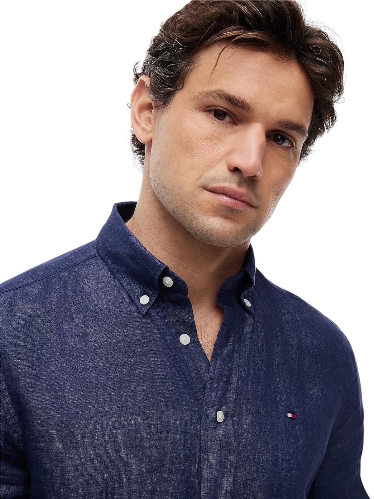 Tommy Hilfiger Regular Fit Washed Pure Linen Shirt