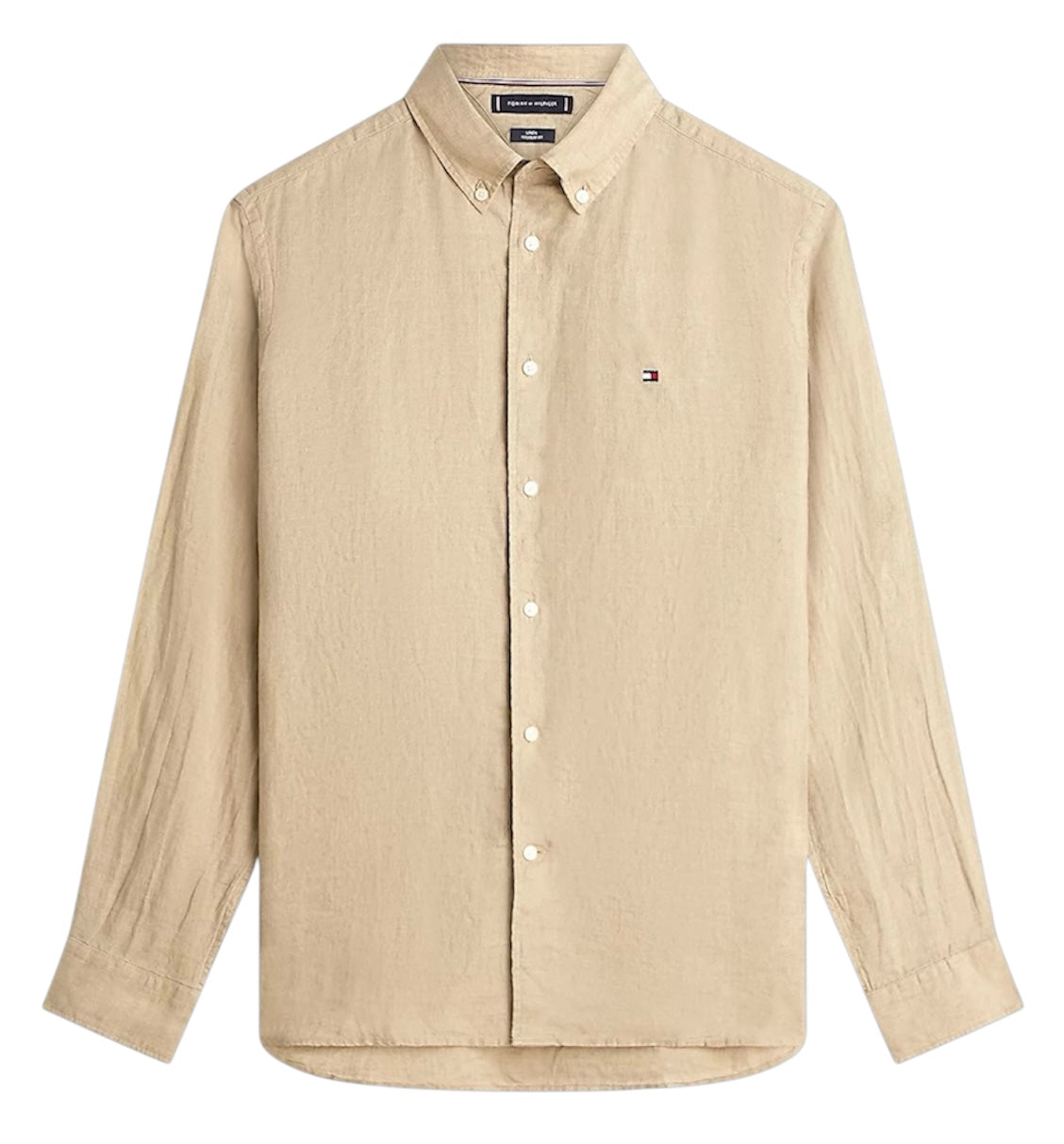 Tommy Hilfiger Regular Fit Washed Pure Linen Shirt