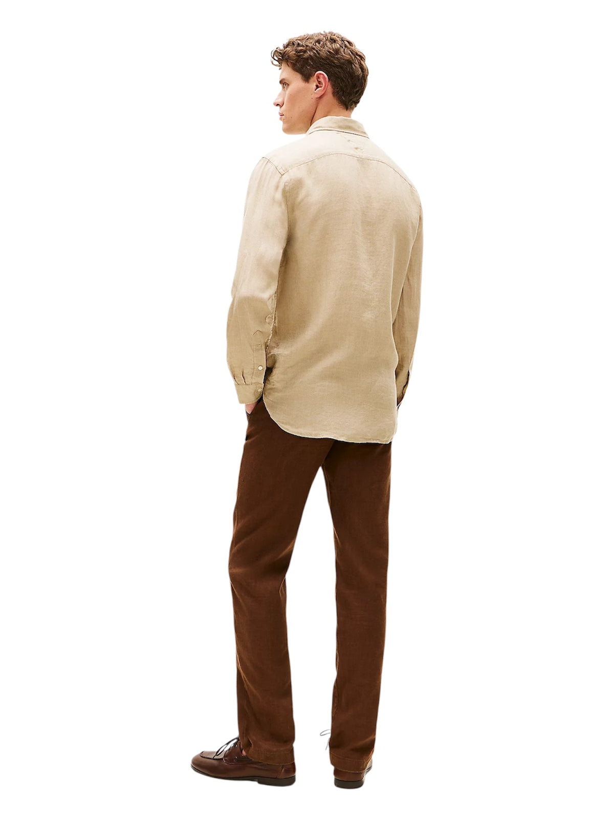 Tommy Hilfiger Regular Fit Washed Pure Linen Shirt