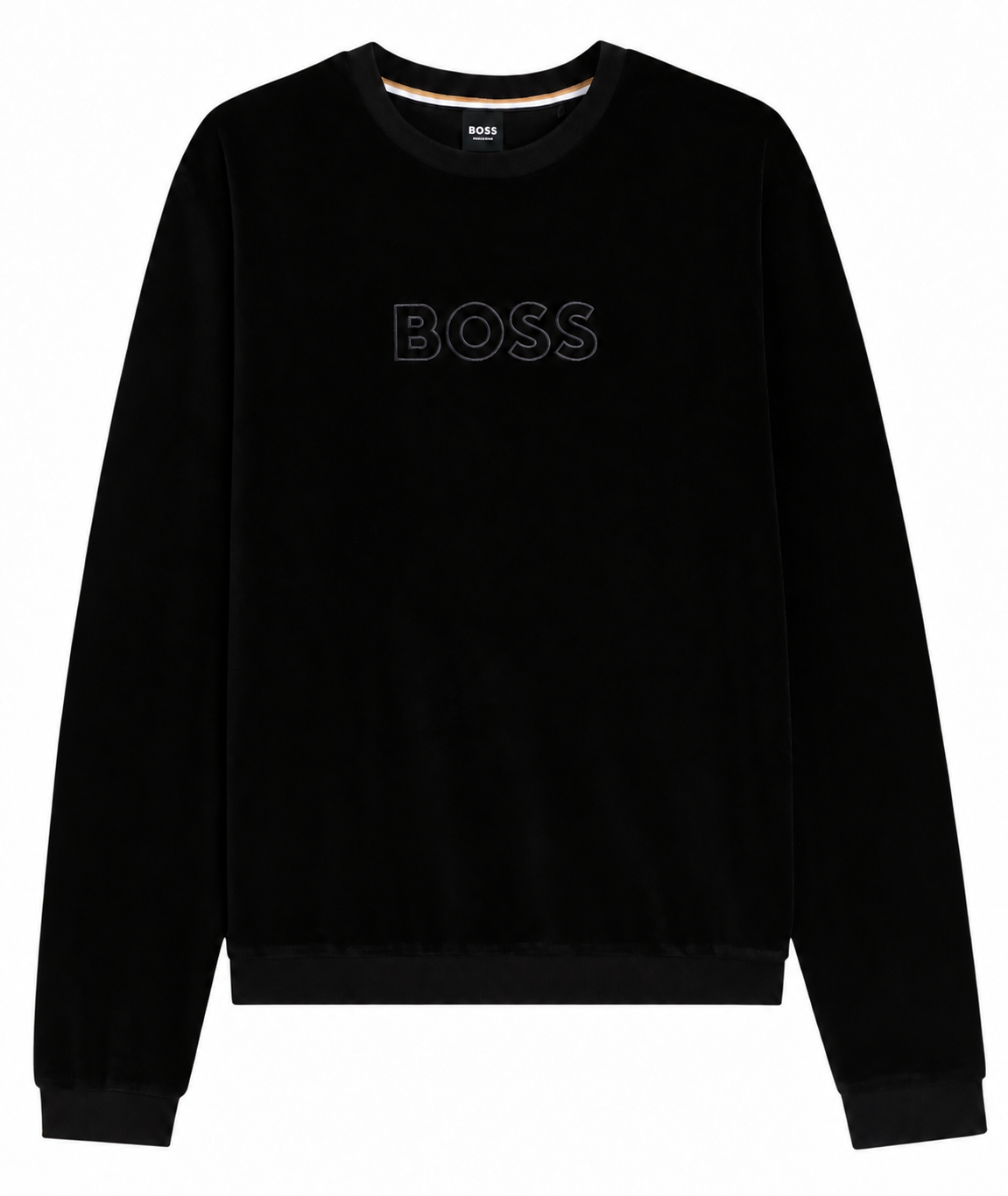 BOSS Velour Cotton-Blend Sweatshirt With Embroidered Logo