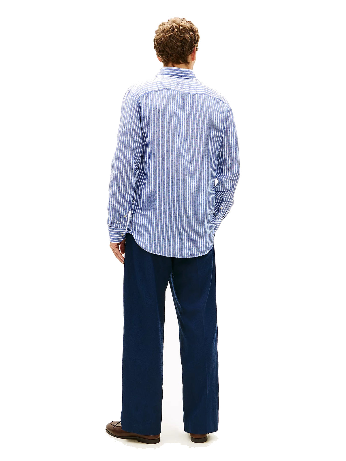 Tommy Hilfiger Regular Fit Bengal Stripe Pure Linen Shirt